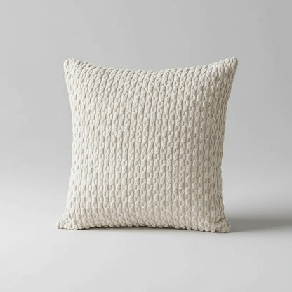 Coussin decoratif canape blanc 45cm style boho rayures - decoration salon moderne
