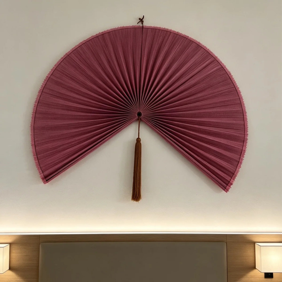Décoration murale bambou — Grand éventail pliable