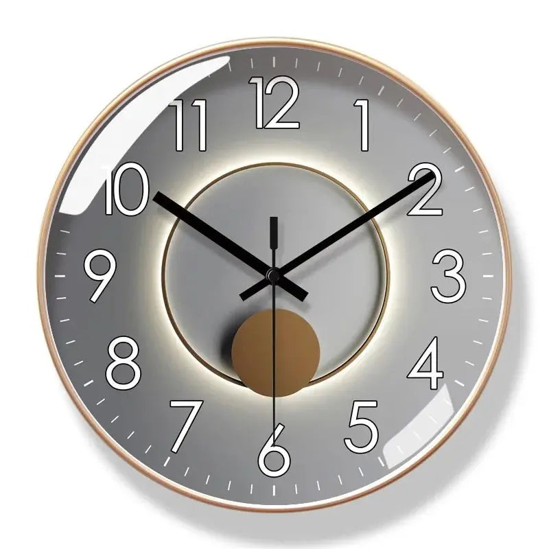 Horloge murale moderne Mafrenesiedecoration, silencieuse, design créatif, 12/14 pouces pour salon, style élégant et contemporain.