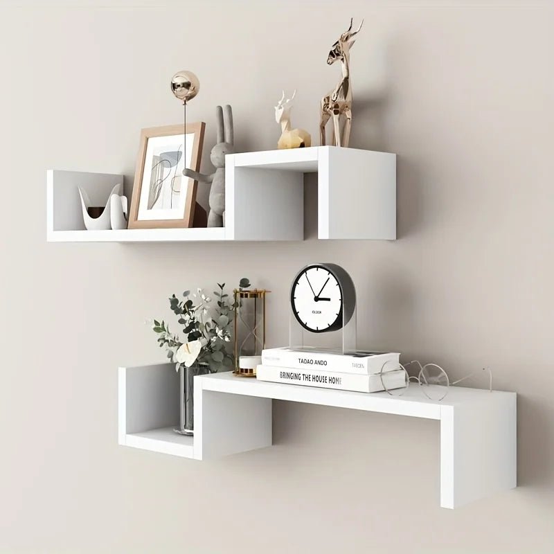 Etagere murale bois naturel - Forme S - Mafrenesiedecoration