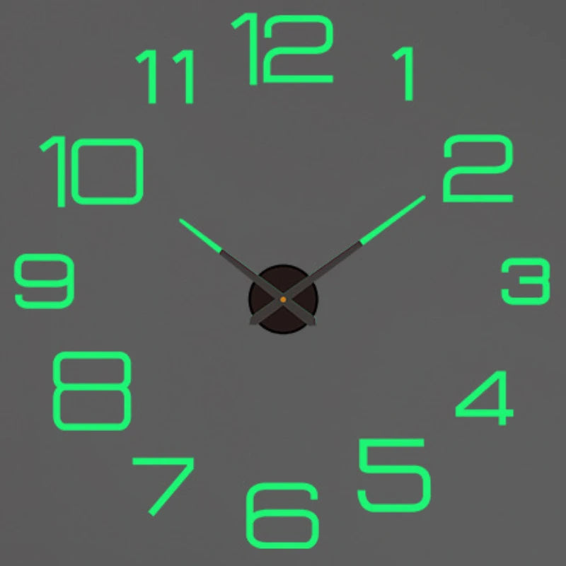 Horloge murale moderne 3D en acrylique avec miroir, design tendance pour salon, décoration intérieure, montre quartz Mafrenesiedecoration
