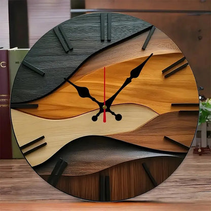Horloge murale originale bois nordique 25cm compatible tous murs styles intérieurs