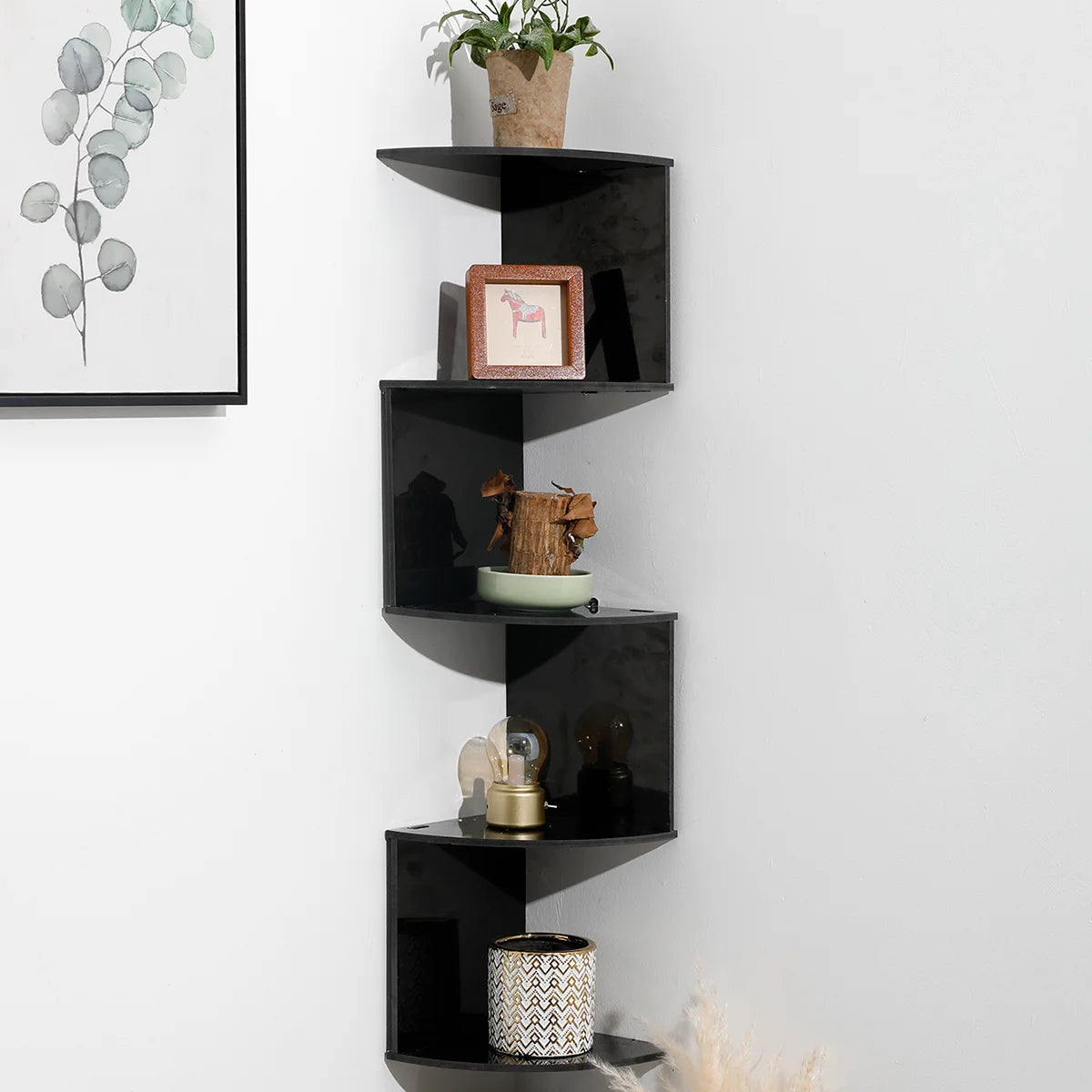 Etagere Murale Angle Bois  - Rangement Coin