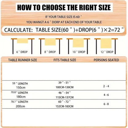 Chemin de table lin lavable machine qualité premium