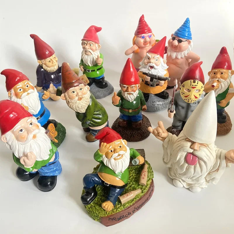 Statue de nain en résine pour jardin, décoration de Noël, accessoire de maison, représentant un vieux homme, style gnome Mafrenesiedecoration