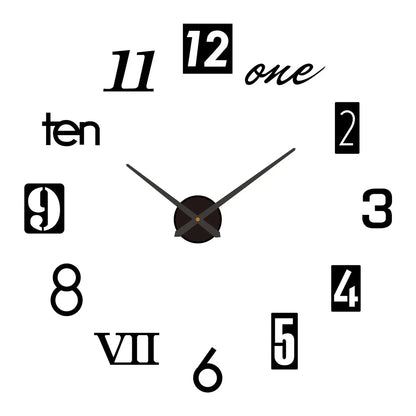Horloge murale moderne 2023 en acrylique miroir, design 3D avec chiffres, pour décoration intérieure salon, marque Mafrenesiedecoration
