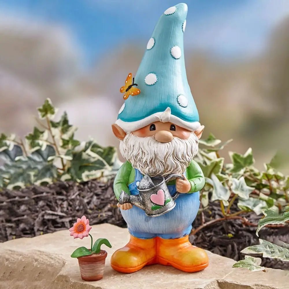 Figurine de nain de jardin pour enfant Mafrenesiedecoration, femme en résine rose de 19 cm, décor conte de fées.