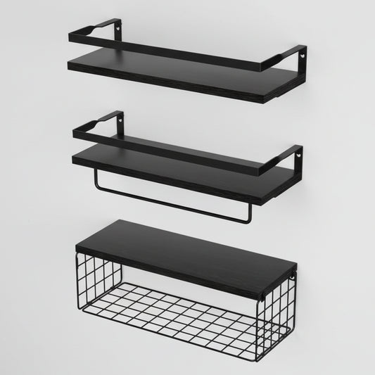 Etagere murale en bois Paulownia - Rangement Salle Bain