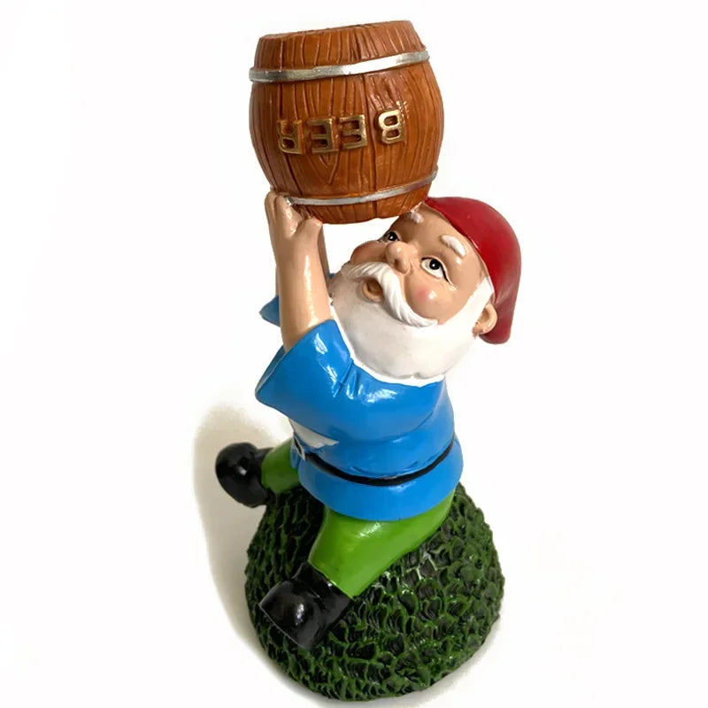 Statue de jardin en résine représentant un gnome vieux homme, décoration de Noël, accessoire de maison ou bureau.