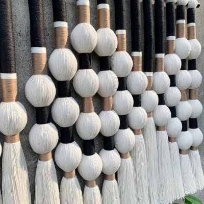 Rideau en macramé - Aura Noire - Mafrenesiedecoration