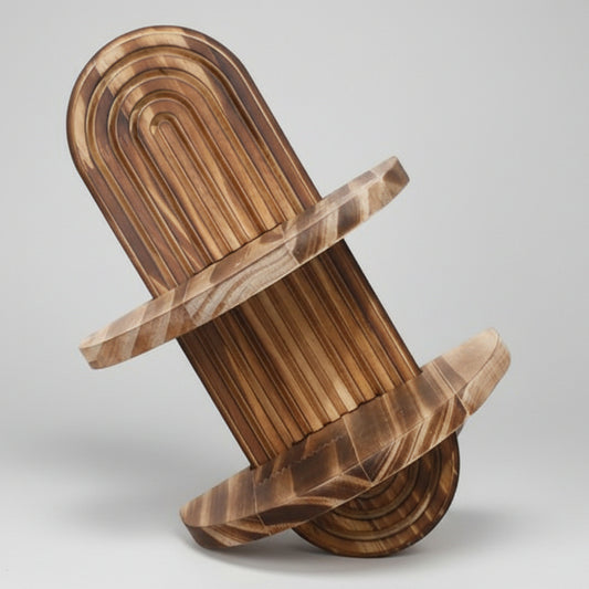 Etagere murale bois Arches Géométriques - Rangement Décoratif