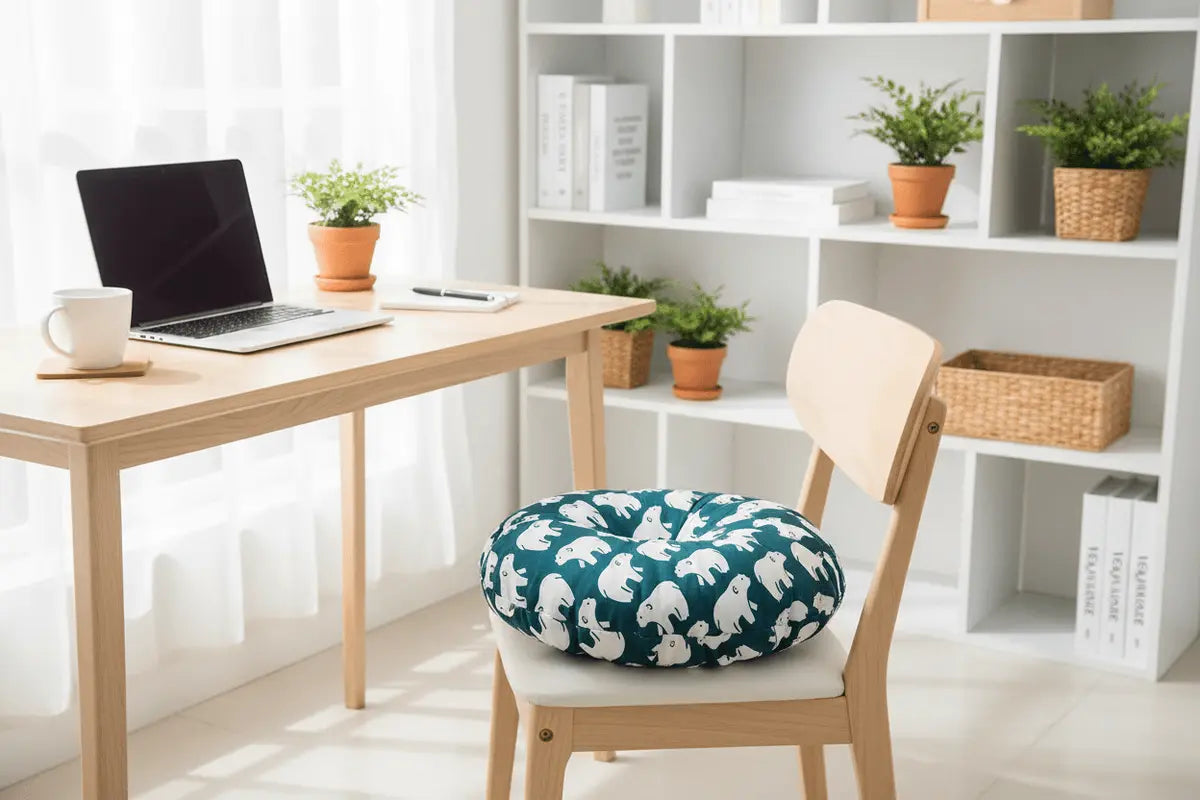 Coussin decoratif canape sur chaise bureau