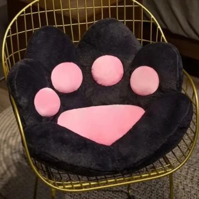 Coussin de sol ergonomique forme patte pour méditation et yoga texture peluche
