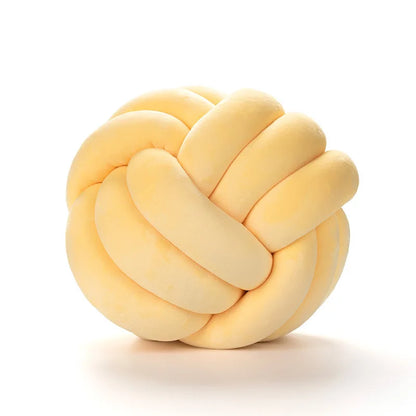 Détail texture velours premium coussin nœud fait main