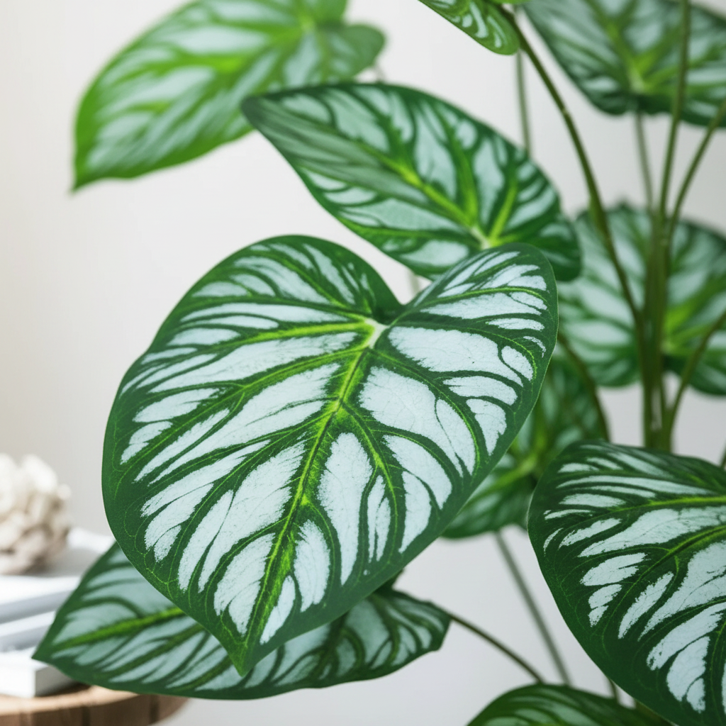 Détail plante artificiel balcon texture feuille résistante intempéries qualité