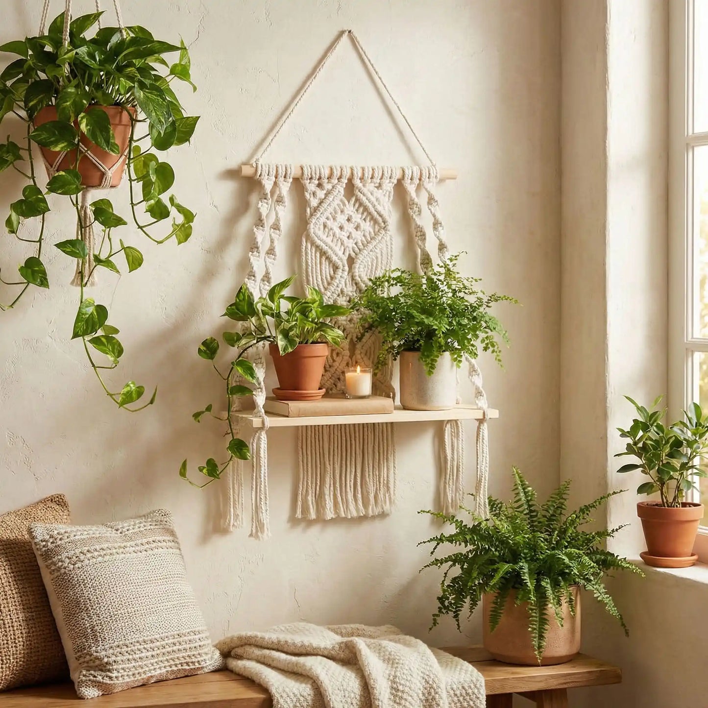 Décoration Macramé | Art Mural Textile Artisanal Bohème - Mafrenesiedecoration