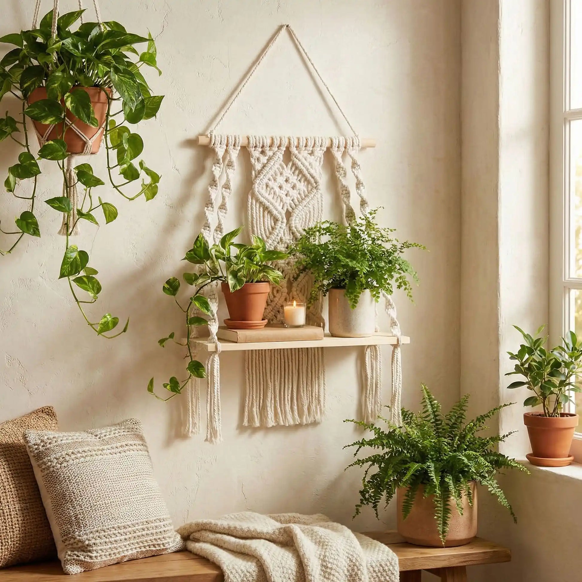 Décoration Macramé | Art Mural Textile Artisanal Bohème - Mafrenesiedecoration