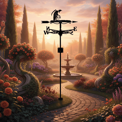 Girouette de jardin originale paysan atmosphère chaleureuse - ornement rural authentique extérieur