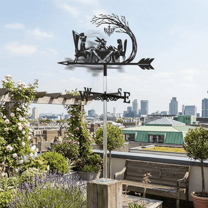 Girouette de toit pivotant librement à 360 degrés sur support de jardin