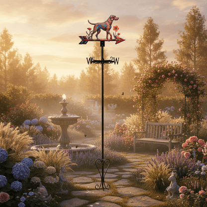 Girouette original labrador atmosphère chaleureuse jardin - ornement canin familial extérieur