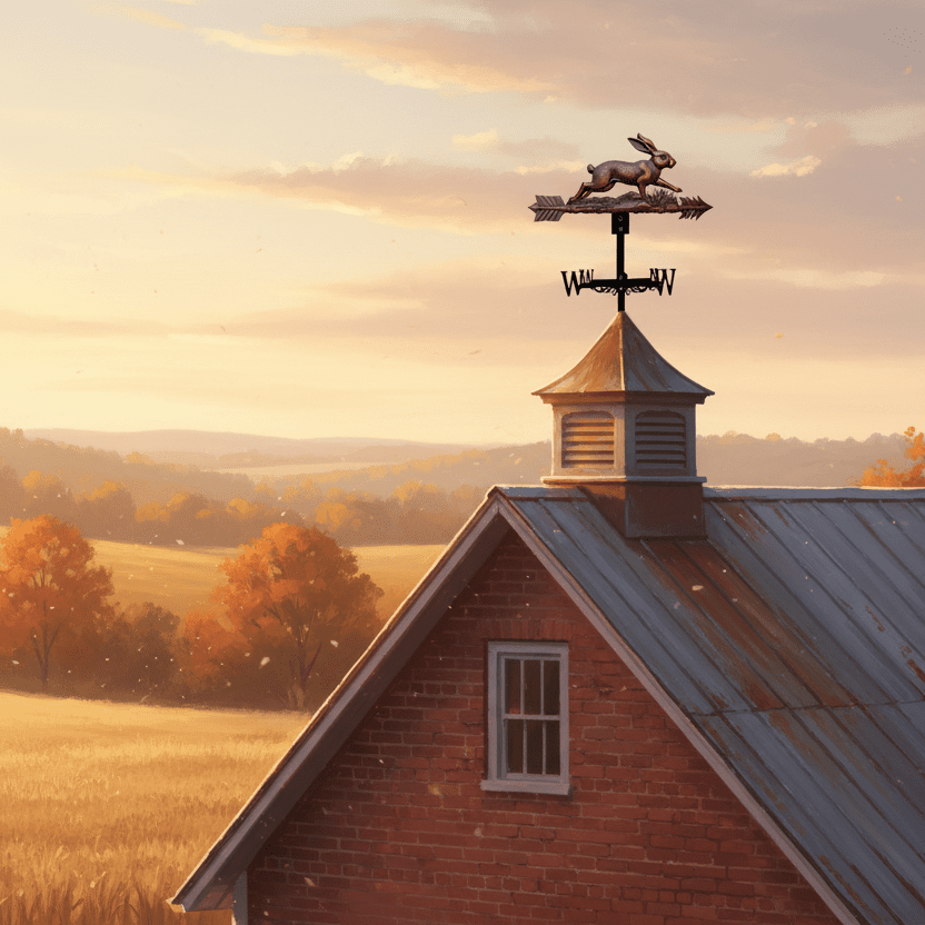 Girouette original lapin atmosphère chaleureuse - ornement bucolique extérieur décoratif