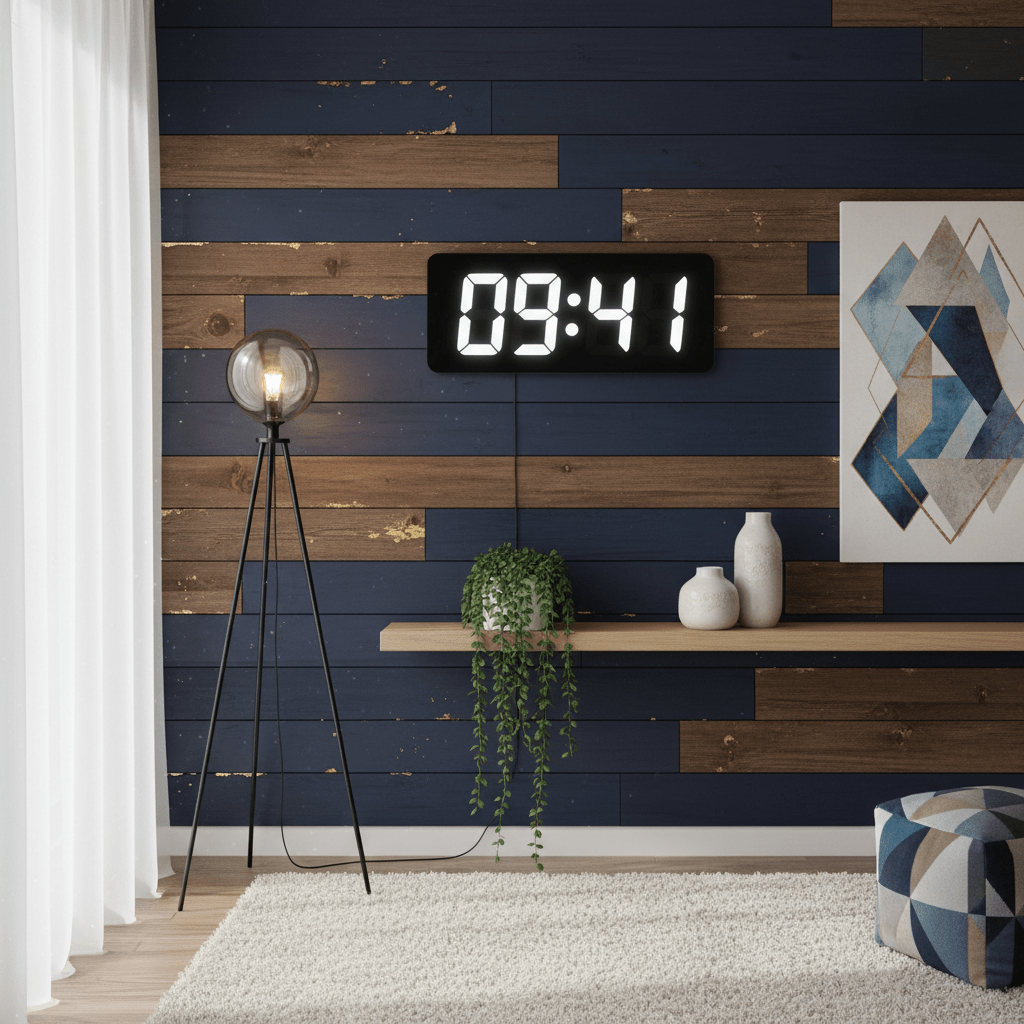 Horloge murale numérique LED bureau espace travail affichage digital efficacité