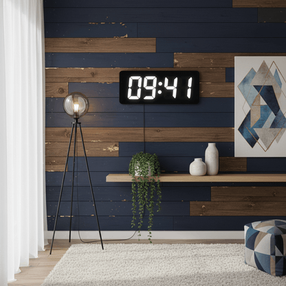 Horloge murale numérique LED bureau espace travail affichage digital efficacité