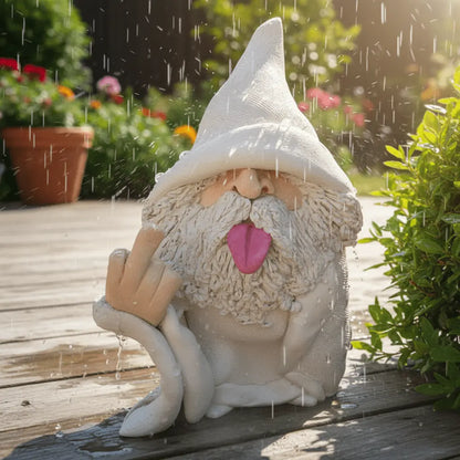 Nain de jardin doigt d'honneur résistant intempéries résine durable extérieur
