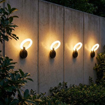 Lampe solaire de jardin haut de gamme Mafrenesiedecoration, encastrée, 360°, LED IP65 pour balcon, lot de 4.
