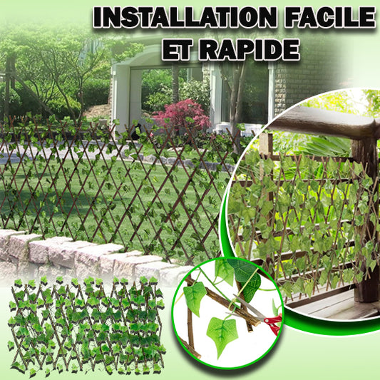 Ver-clôt/Clôture de plante de jardin artificielle rétractable