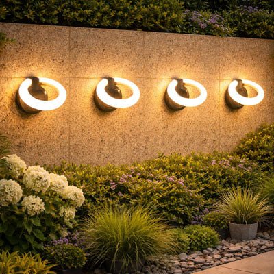 Lampe solaire jardin haut de gamme Mafrenesiedecoration, encastrée, 360°, LED IP65 pour balcon, lot de 4, éclairage extérieur durable