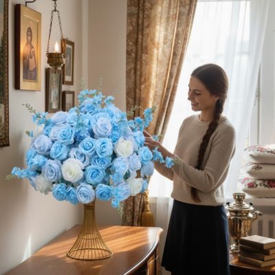 Plante Artificielle Exterieur 30 - 80cm - Traitement Anti - UV Professionnel | Roses Réalistes - Mafrenesiedecoration