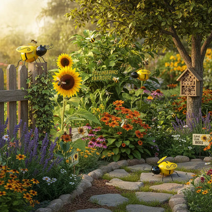 Décoration de jardin abeilles atmosphère nature biodiversité pollinisateurs écologique