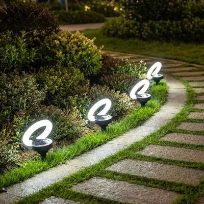 Lampe solaire de jardin haut de gamme Mafrenesiedecoration, encastrée, 360°, LED IP65 pour balcon, lot de 4.