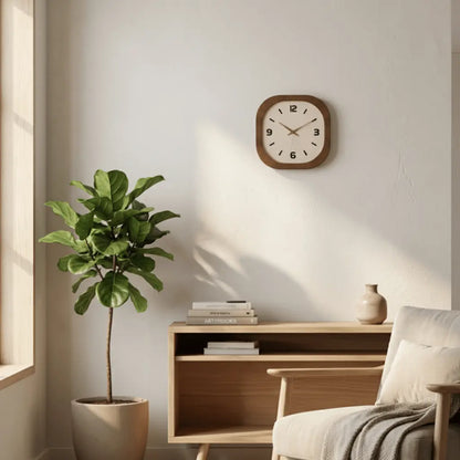 Horloge murale 40cm dimensions comparaison chambre placement bois foncé