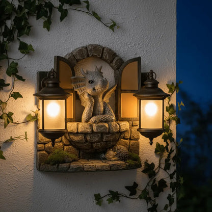 Décoration de jardin murale illuminée lanternes LED lumière douce nocturne ambiance apaisante