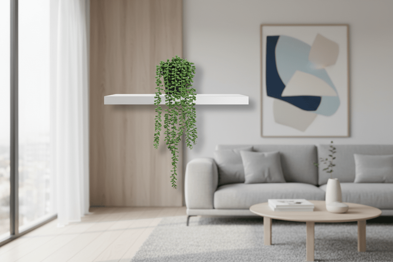 Planta artificial tombante con perlas verdes sin mantenimiento 1 pieza, decoración moderna sin riego, ideal para estilo de vida ocupado