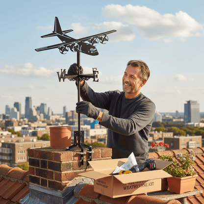 Installation facile de girouette de toit sur cheminée avec kit de montage complet