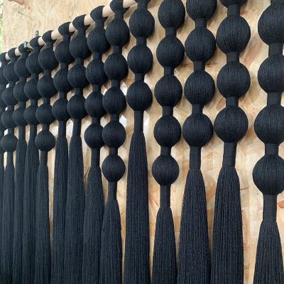 Rideau en macramé - Aura Noire - Mafrenesiedecoration