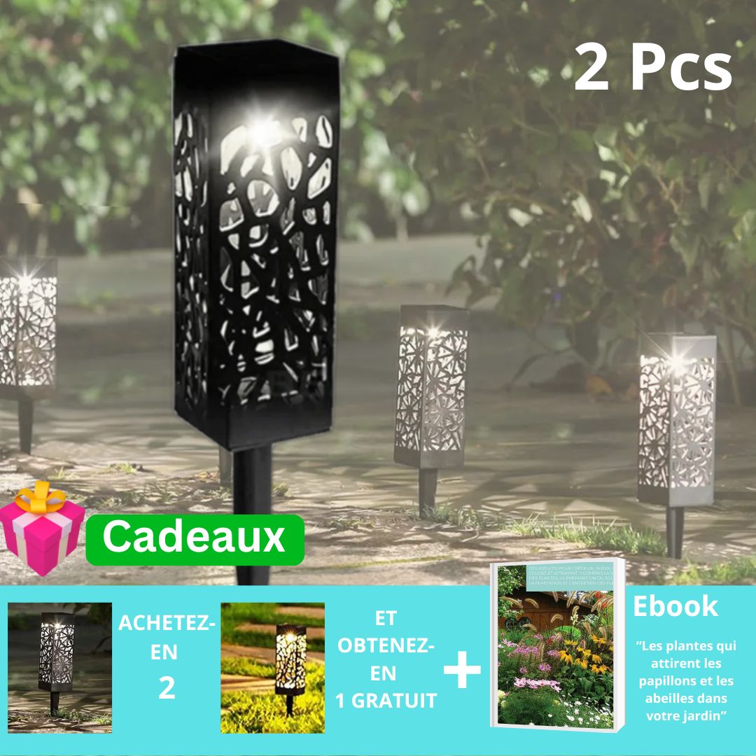 lampes solaires pour le jardin/pique à pelouse en motif évidé