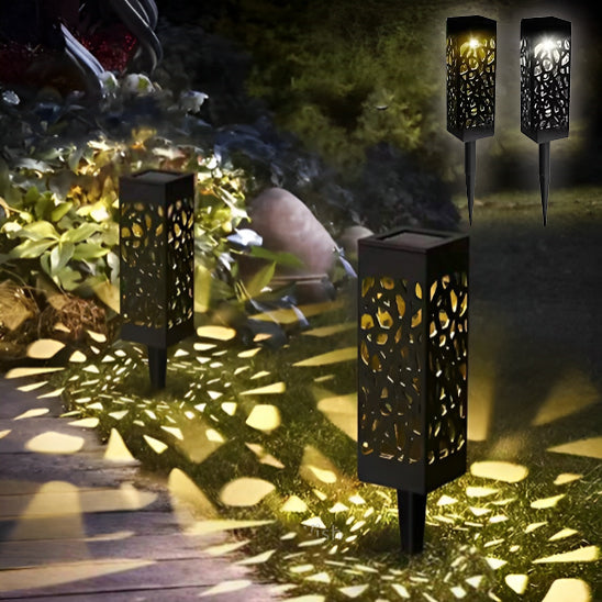 lampes solaires pour le jardin/pique à pelouse en motif évidé