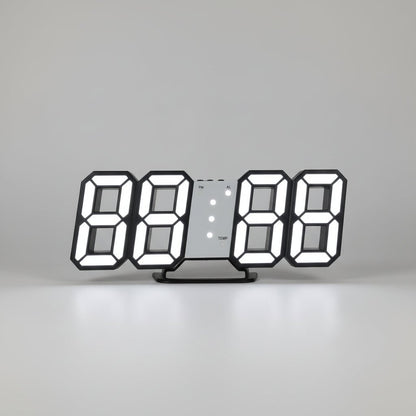 Horloge murale numérique LED coloris noir affichage digital contemporain design épuré 23cm