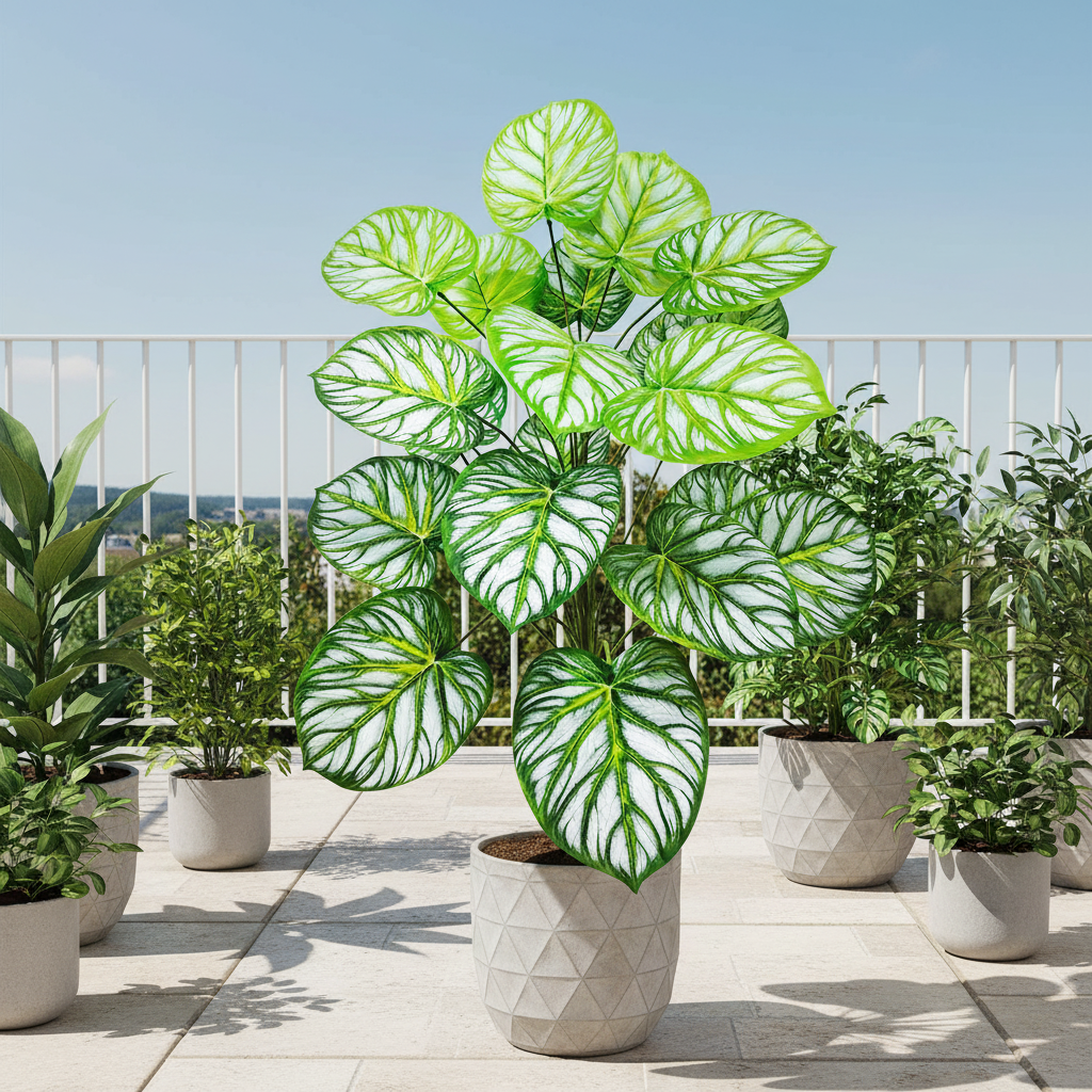 Plante artificiel balcon polyvalente pot terrasse décoration flexible extérieur