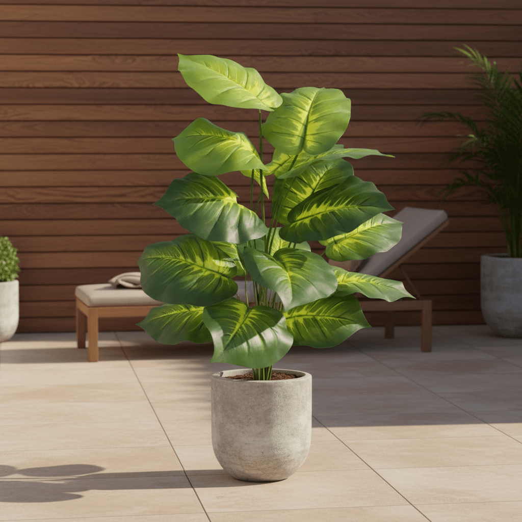 Plante artificielle extérieur anti UV feuilles vertes réalistes décoration terrasse balcon