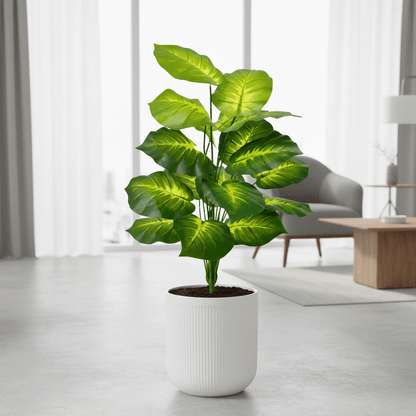 Plante artificielle intérieur haut de gamme créant atmosphère fraîche vibrante moderne luxe