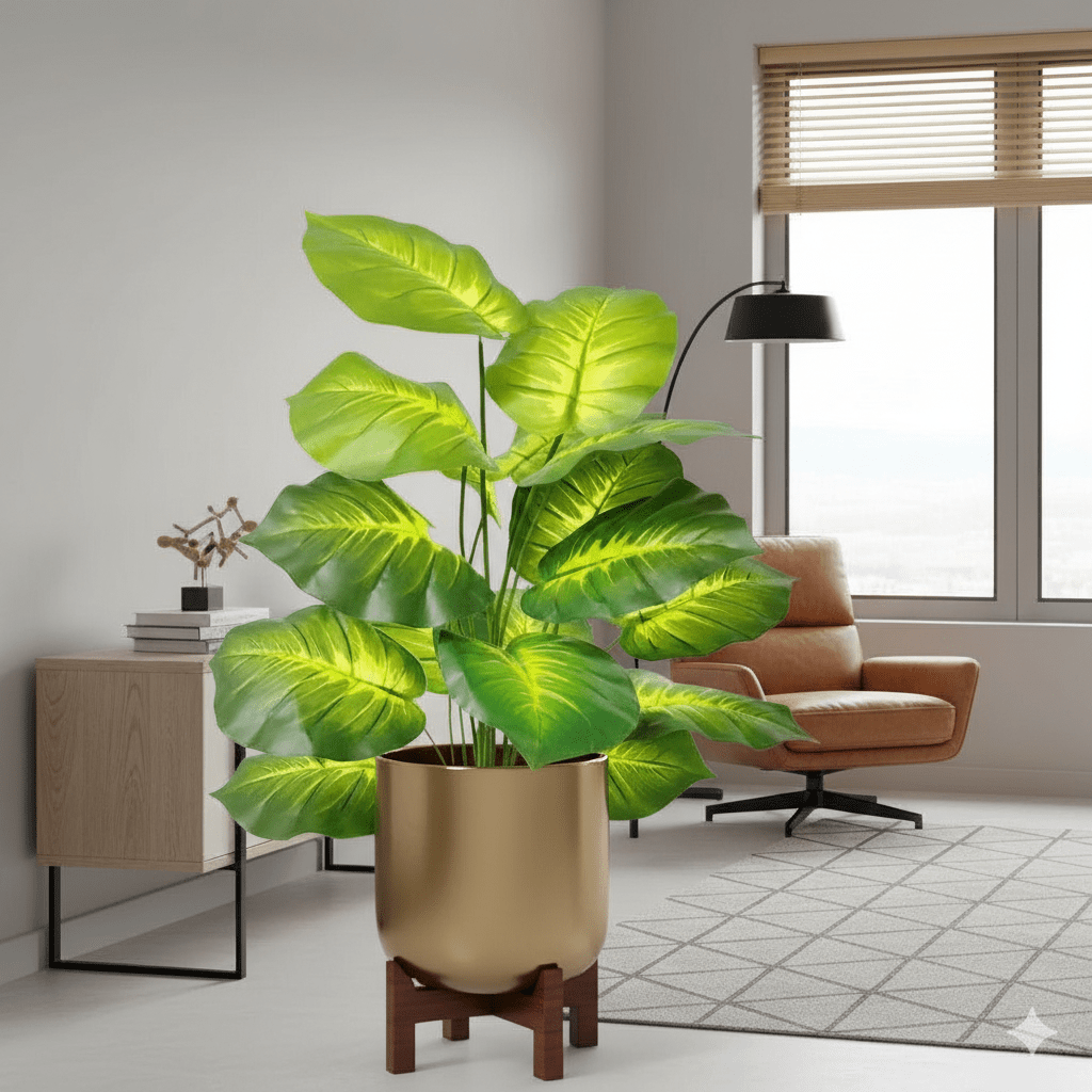 Plante artificielle intérieur haut de gamme feuilles vertes réalistes décoration luxe moderne
