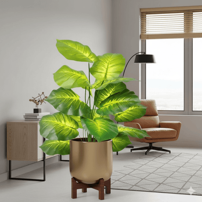 Plante artificielle intérieur haut de gamme feuilles vertes réalistes décoration luxe moderne