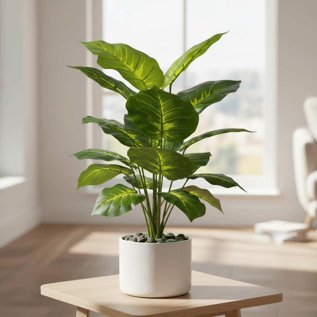 Plantes artificielles réalistes polyvalentes tiges ajustables pot décoratif flexible