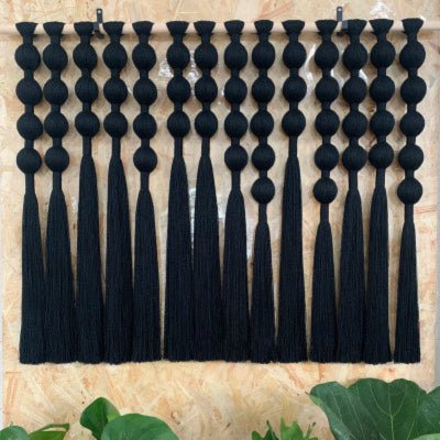 Rideau en macramé - Aura Noire - Mafrenesiedecoration