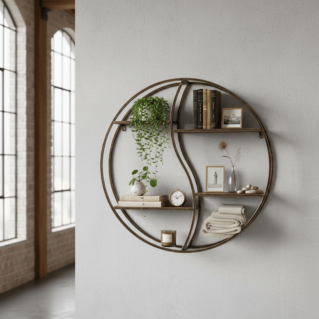 Étagère murale ronde